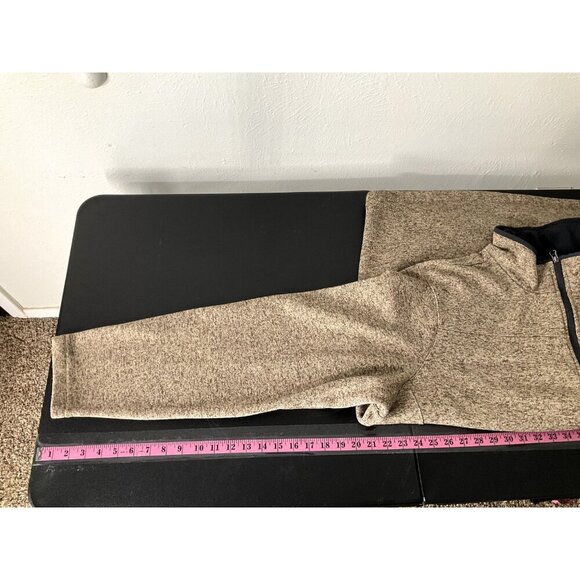 Swiss Tech Men's Sweater Size 3XL Beige 1/4 Zip Pullover Long Sleeve Zip Pocket - Picture 11 of 15